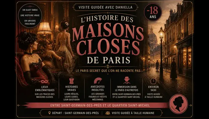 💋🔐 Visite guidée – L’histoire des Maisons closes à Paris (–18 ans) 