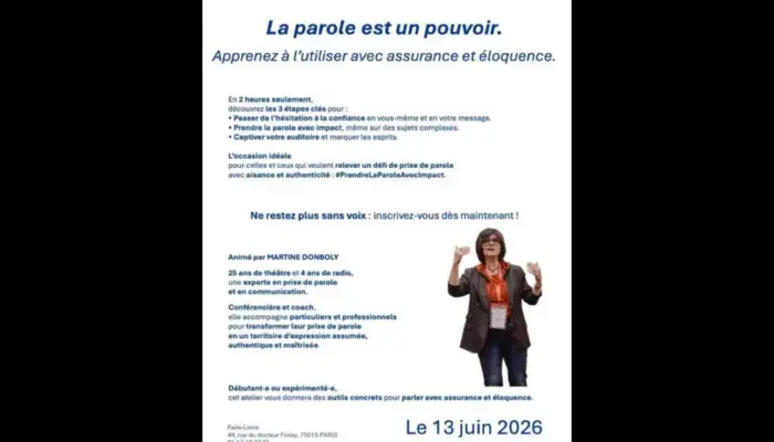 🎤 La parole est un pouvoir : apprenez à prendre la parole avec assurance et impact