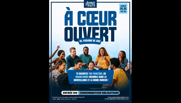 💛✨ À Cœur Ouvert – Un moment d’échange bienveillant à L’Appart de la Villette