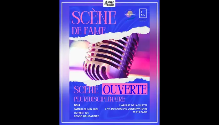 🌈✨ Scène de Fame – Une soirée artistique libre, inclusive et vibrante à L’Appart de la Villette