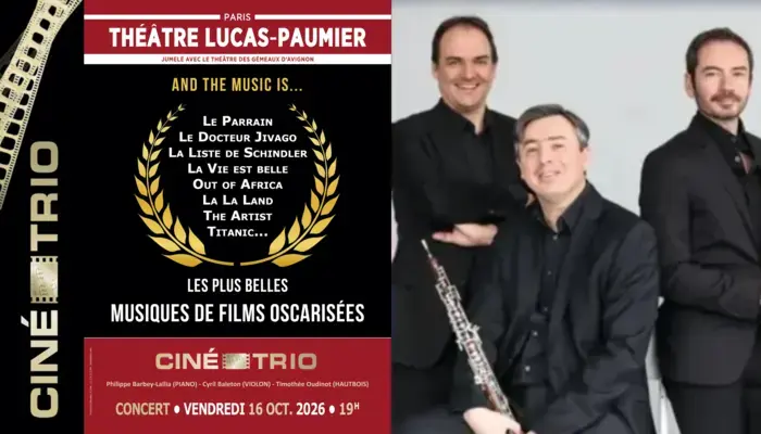 CINE-TRIO : «Les plus belles musiques de films oscarisées»   😍💖💖  _ 16 octobre