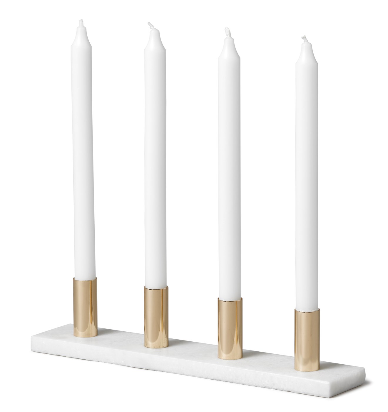Ljusstake i marmor och guld - Mio