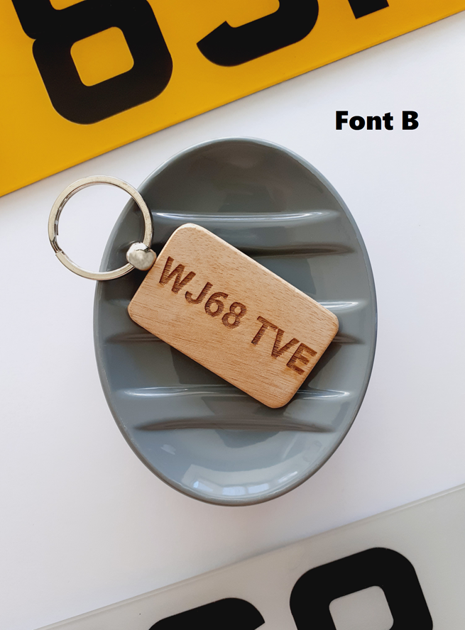 Car Number/ Reg Plate Keyring - Main Image