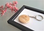 Personalised Wooden Keyring - Name and Initial