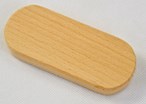 Oval Wooden Pocket Bottle Opener - Plain