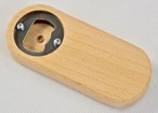 Oval Wooden Pocket Bottle Opener - Plain