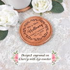 Personalised 5th Wood Anniversary Custom Hardwood Coaster