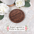 Personalised 5th Wood Anniversary Custom Hardwood Coaster