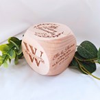Personalised 5th Wedding Anniversary Wooden Block