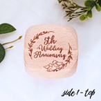 Personalised 5th Wedding Anniversary Wooden Block