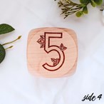 Personalised 5th Wedding Anniversary Wooden Block