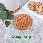 "A Round Tuit" Turned Wooden Coasters - Various Timbers