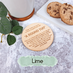 "A Round Tuit" Turned Wooden Coasters - Various Timbers