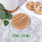 "A Round Tuit" Turned Wooden Coasters - Various Timbers