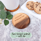 "A Round Tuit" Turned Wooden Coasters - Various Timbers