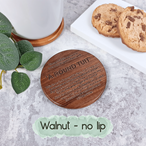 "A Round Tuit" Turned Wooden Coasters - Various Timbers