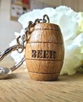 Miniature Barrel Keyring laser engraved