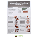 drum sander assembly instructions showing fitting procedure steps 75mm Sleeveless Drum Sander – Bench Grinder & Pillar Drill Accessory