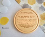 "A Round Tuit" Turned Wooden Coasters - Various Timbers