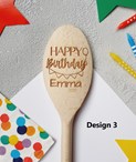 Happy Birthday Personalised Wooden Spoon