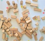 Hand Crafted Natural Wooden Building Blocks, Suitable for 18 months plus