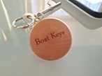 Personalised Round wooden keyring laser engraved