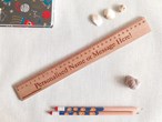 Personalised natural hand crafted wooden ruler