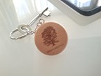 Round wooden keyring engraved with your favourite tree