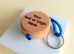 Personalised Wooden Cork Flat Key Rings