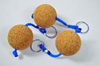 Wooden Cork Ball Keyring