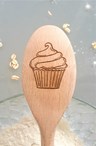 Cupcake Design - Personalised Wooden Spoon