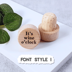 Personalised Engraved Wooden Cork Bottle Stopper