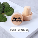 Personalised Engraved Wooden Cork Bottle Stopper