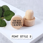 Personalised Engraved Wooden Cork Bottle Stopper