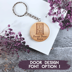 Personalised Round Wooden Keyring