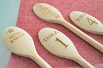 Table Number Design - Personalised Wooden Spoon