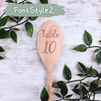 Engraved Wooden Table Number Spoon