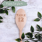 Engraved Wooden Table Number Spoon
