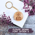 Personalised Round Wooden Keyring