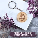 Personalised Round Wooden Keyring