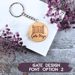Personalised Round Wooden Keyring