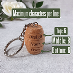 Miniature Barrel Keyring Laser Engraved