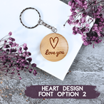 Personalised Round Wooden Keyring
