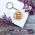 Personalised Round Wooden Keyring