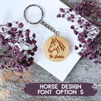 Personalised Round Wooden Keyring