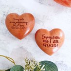 5th Wedding Anniversary Wooden Heart