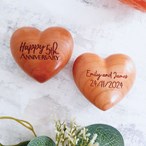 5th Wedding Anniversary Wooden Heart