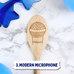 Personalised Karaoke Singing Microphone Wooden Spoon – Engraved Gift