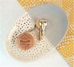 Home Sweet Home Round  Wooden Keyring