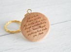Laser Engraved Wooden Keyring - Life is Short